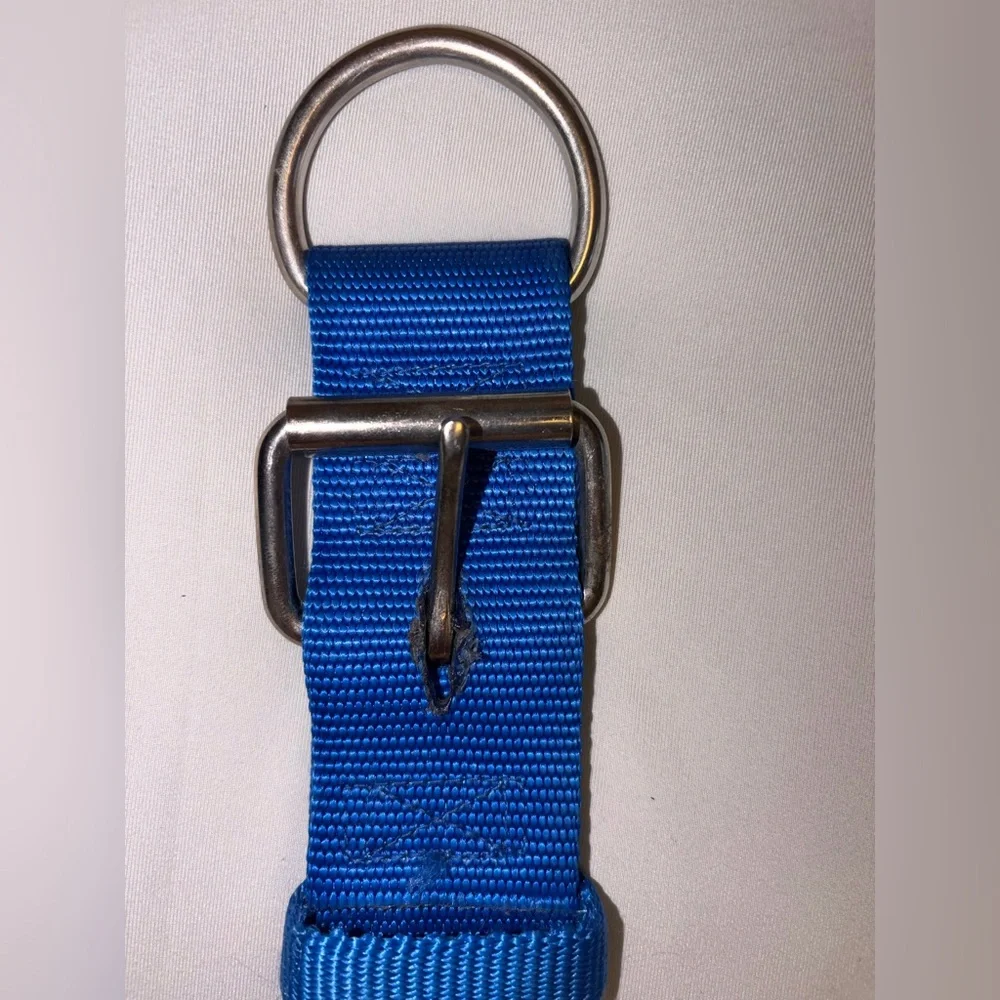 XL Blue Nylon Spiked Dog Collar